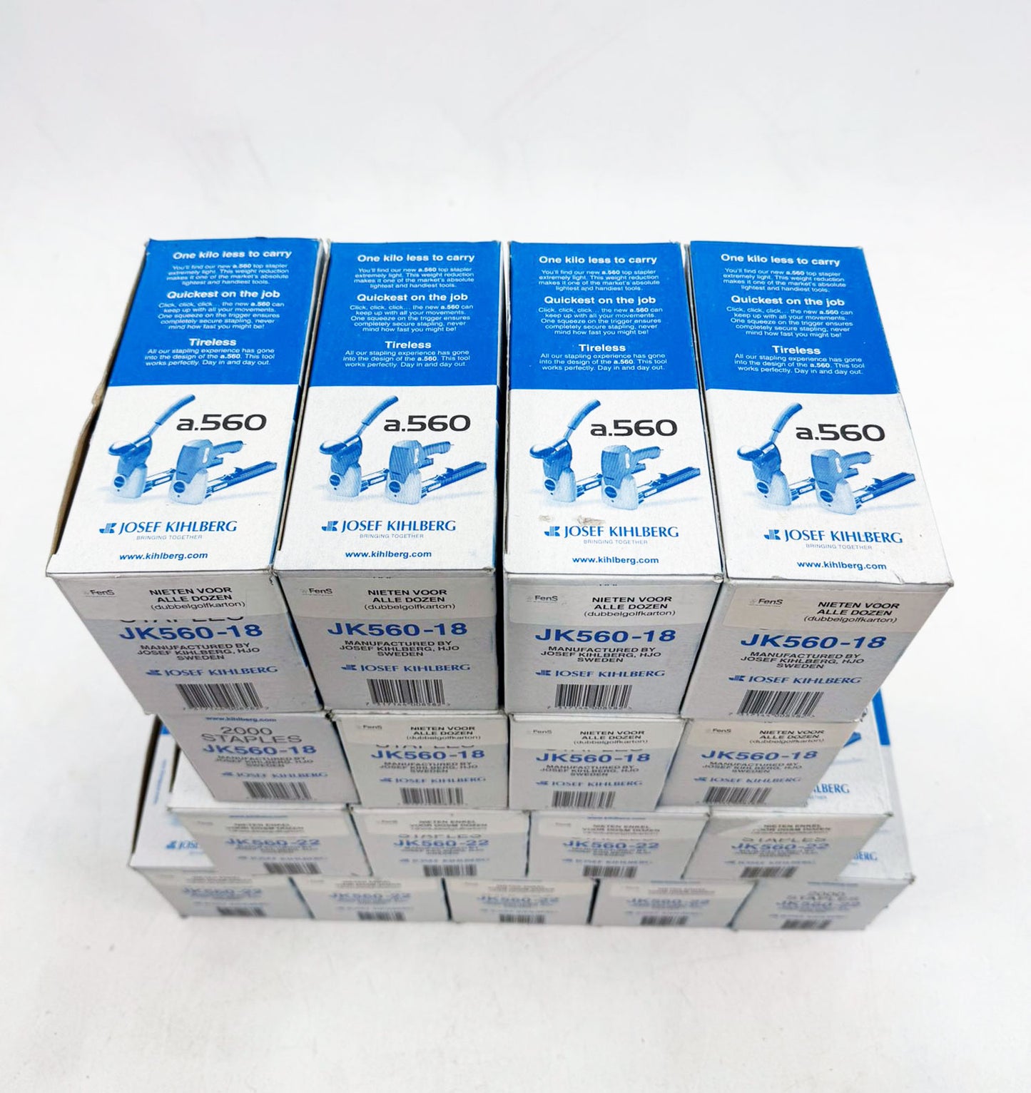 2 x Josef Kihlberg A560M 18 mm en A560 M22M 22 mm handbediende bovenkartonsluiters