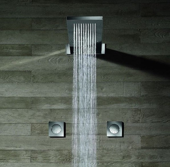 Hotbath Bro Inbouw Thermostaat Doucheset 3 Stopkranen, Hoofddouche met Waterval & Cascade, Chroom