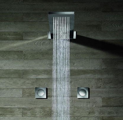 Hotbath Bro Inbouw Thermostaat Doucheset 3 Stopkranen, Hoofddouche met Waterval & Cascade, Chroom