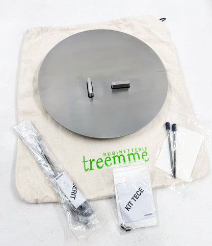 Treemme Rubinetterie design rond bedieningspaneel met 2 drukknoppen ø260 mm RVS