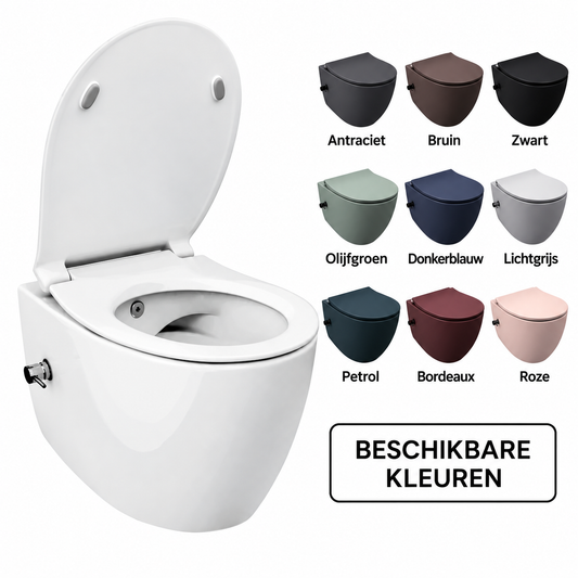 Isvea Sentimenti NEO CleanWash wandcloset, toilet randloos uitgevoerd met geïntegreerde koudwaterkraan