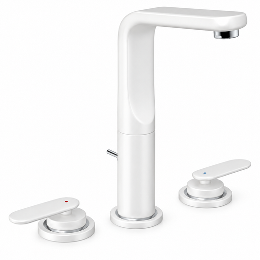 Grohe Veris Moon White 3-gats wastafelkraan met waste