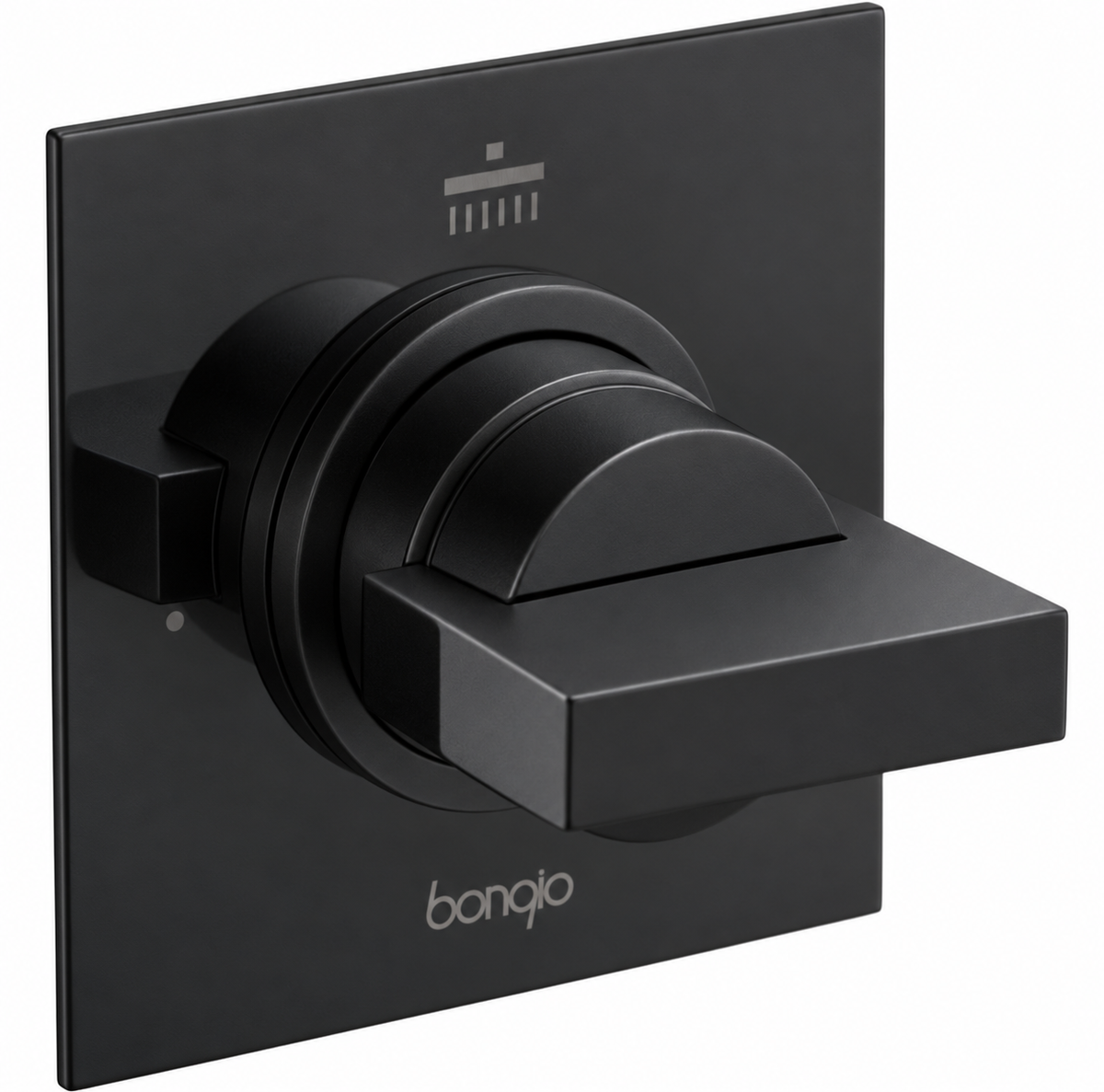 Bongio Project Line Wellness inbouw thermostaat doucheset 3-weg hoofddouche met waterval/cascade, mat zwart