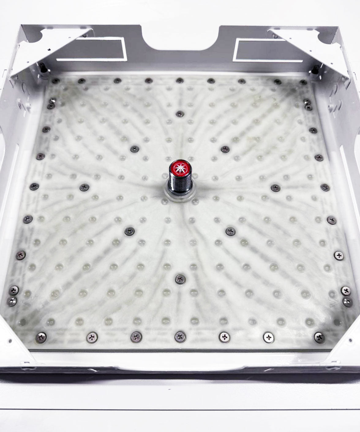 Hotbath Mate M110 plafond inbouw hoofddouche vierkant 38x38 cm, mat wit