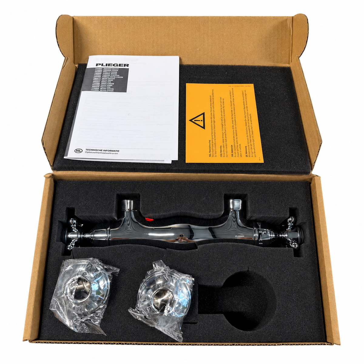 Plieger San Remo klassieke douchethermostaatkraan Chroom