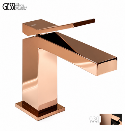 Gessi Rettangolo K 1-greeps wastafelmengkraan Copper PVD