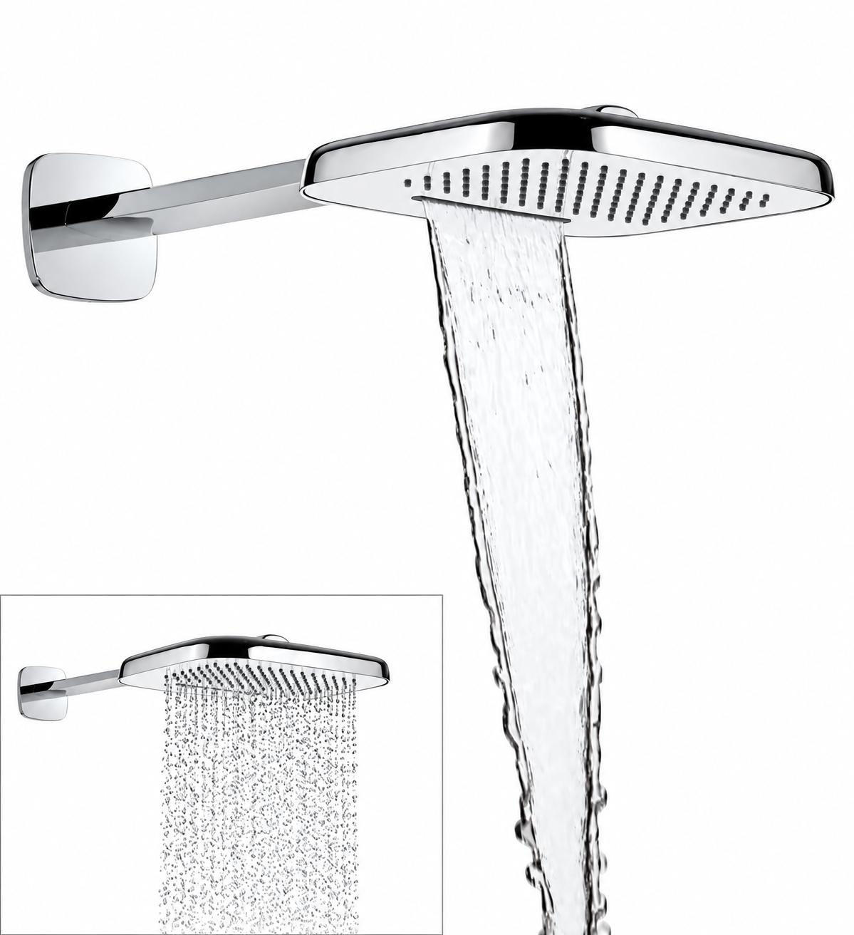 Flova Urban Dual Air-in Rain regendouche met waterval / cascade chroom