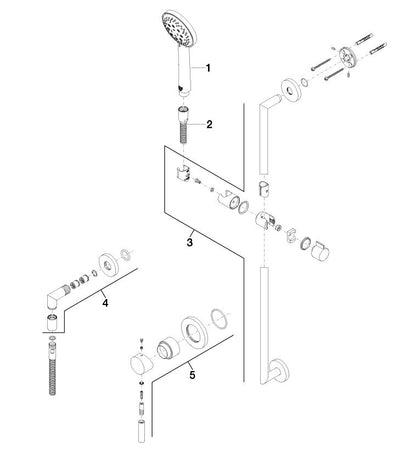 Dornbracht IMO afdekset voor douchekraan met garnituur chroom