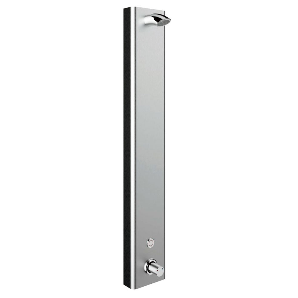 Conti Conmodul Comfort douchepaneel met geïntegreerde thermostaatkraan en piëzo bediening, RVS