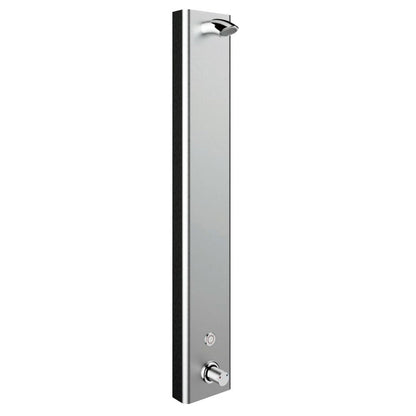 Conti Conmodul Comfort douchepaneel met geïntegreerde thermostaatkraan en piëzo bediening, RVS