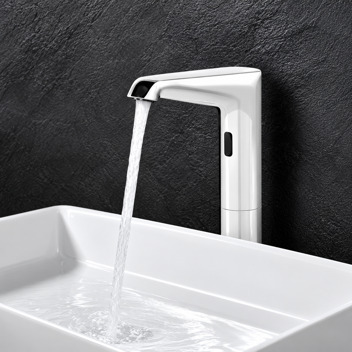 SCHELL XERIS E² HD-K – Hoge elektronische wastafelkraan, geschikt voor koud of voorgemengd water, inclusief ingebouwde 220V-transformator