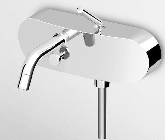 Zucchetti Isystick ZP1148 design bad/douchemengkraan met doucheslang en handdouche chroom