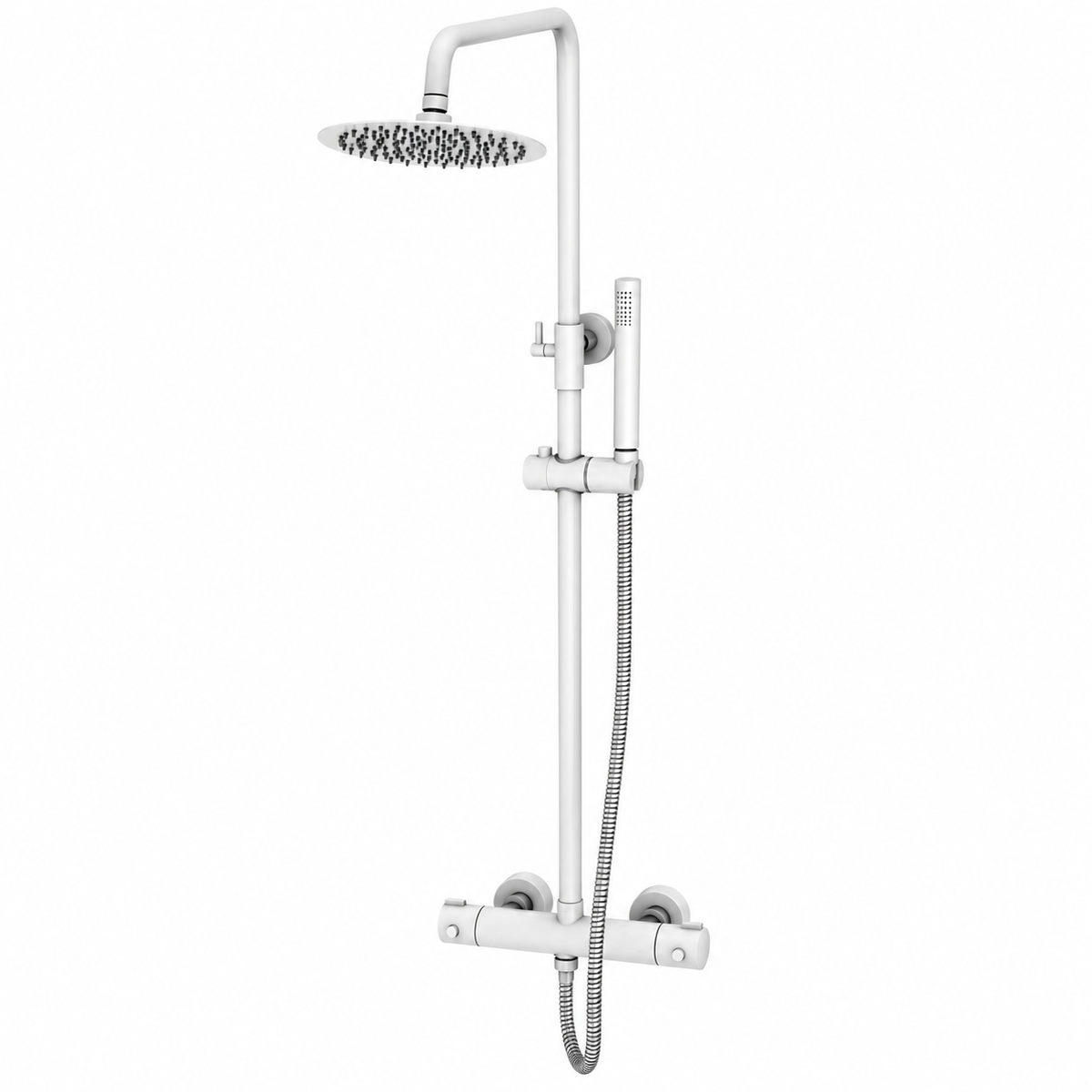 Best Design Entry Bianco thermostatische regendouche opbouwset glans wit