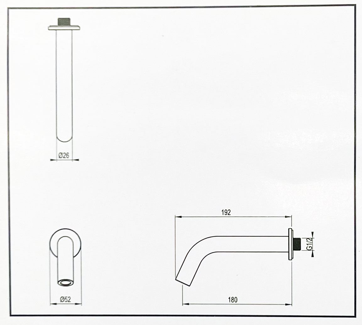 Bruynzeel rond baduitloop sprong 18 cm chroom 