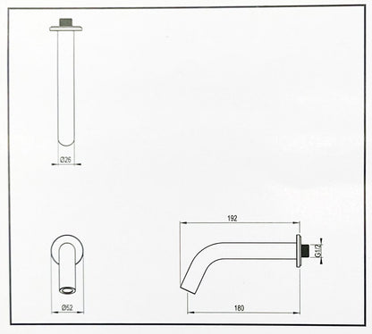 Bruynzeel rond baduitloop sprong 18 cm chroom 