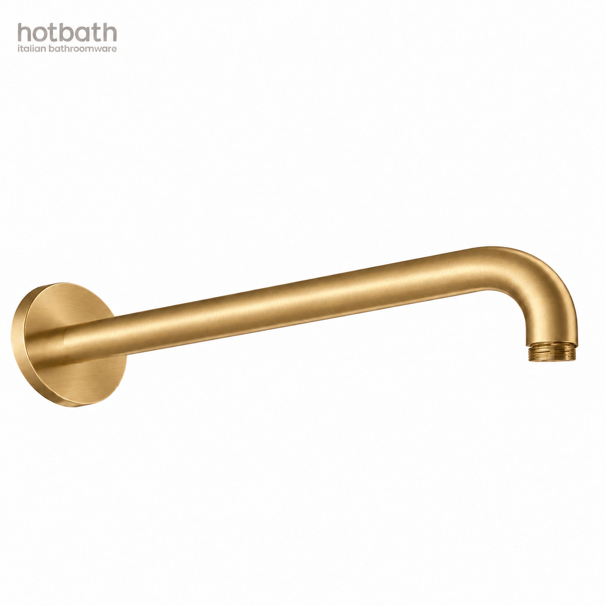Hotbath Cobber CB450 wandarm rond 38.5 cm geborsteld messing