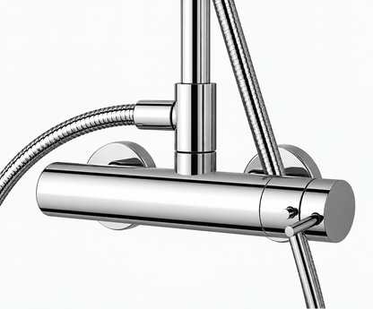 Waterevolution Flow douchecombinatie met thermostaat en regendouche chroom