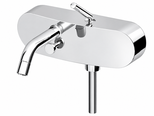 Zucchetti Isystick ZP1148 design bad/douchemengkraan met doucheslang en handdouche chroom