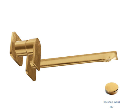 Treemme Ran design 2-gats inbouw wandmengkraan, geborsteld goud