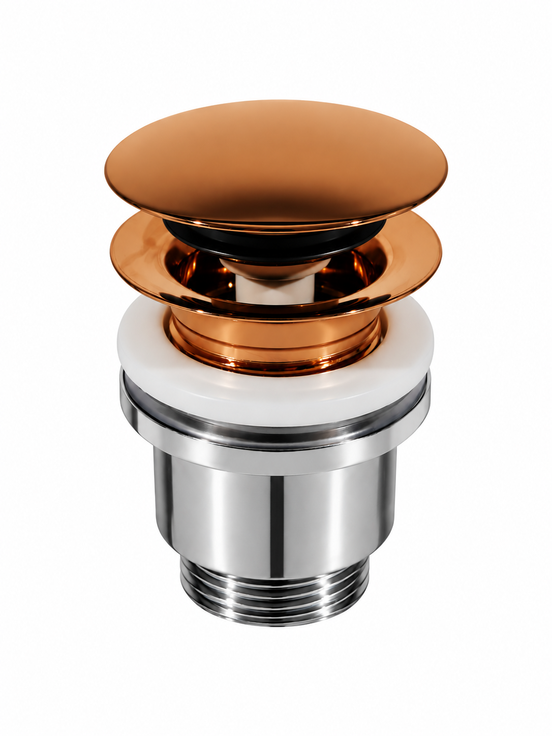 Gessi Inciso Clickwaste 1 1/4 zonder overloop voor wastafel copper PVD