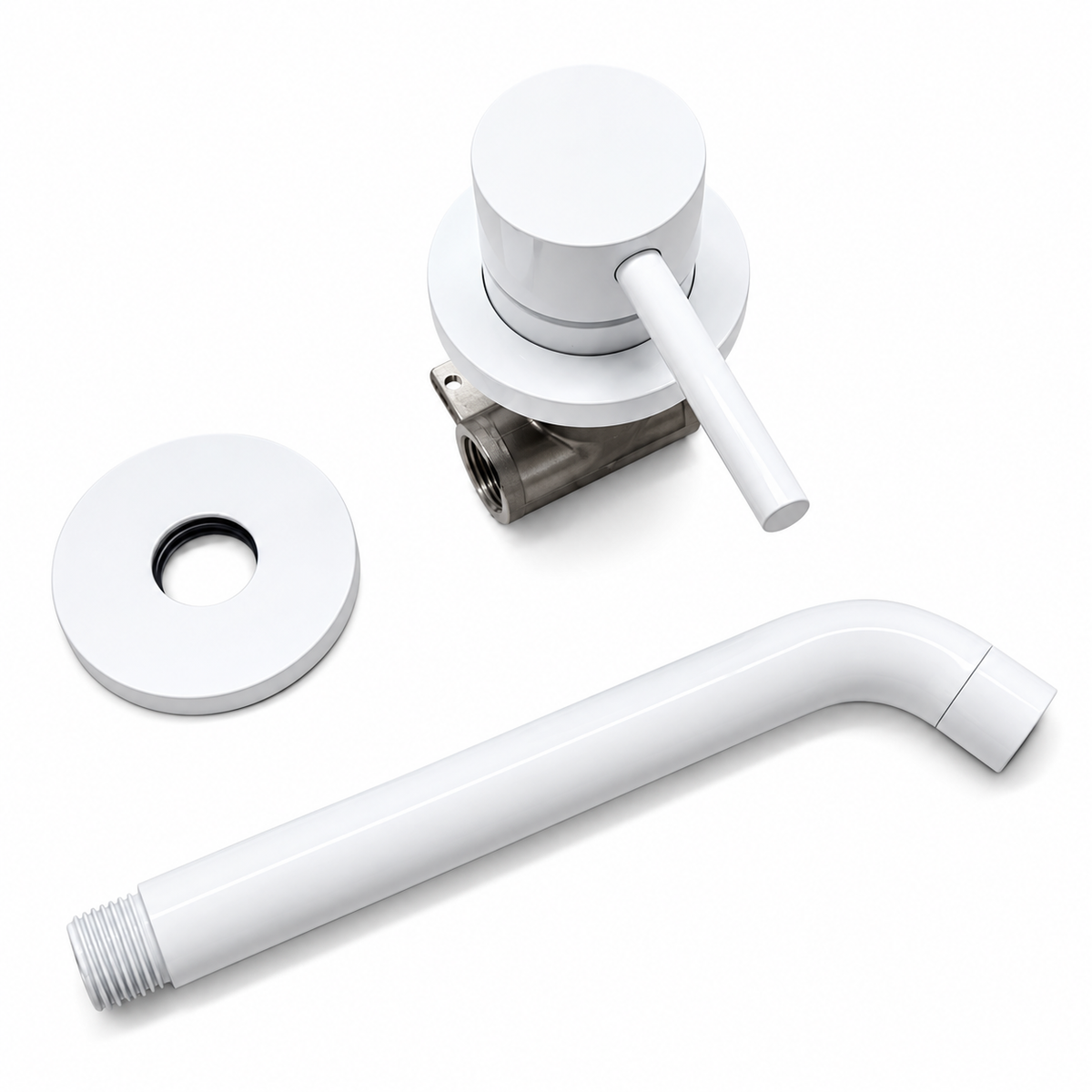 Best Design 2-gats wastafelkraan inbouw inclusief inbouwdeel glans wit