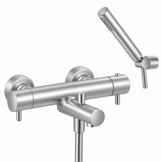 Ramon Soler Thermodisea design bad/douchemengkraan met doucheslang en handdouche mat chroom