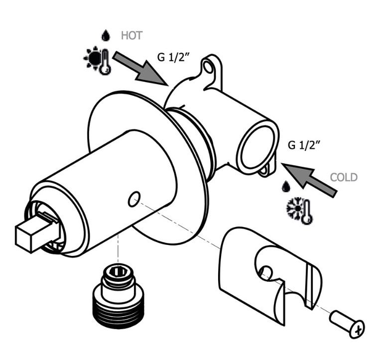 Paffoni Bidet Kit inbouw bidetkraan met handdouche RVS