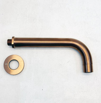 Gessi Via Tortona ronde wand uitloop sprong 23,3 cm geborsteld koper PVD