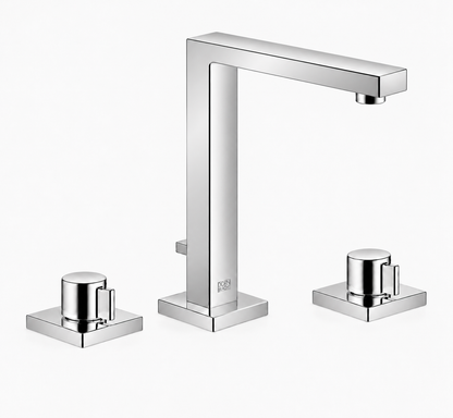 Dornbracht Symetrics 3-gats wastafelkraan 165 mm. met waste chroom