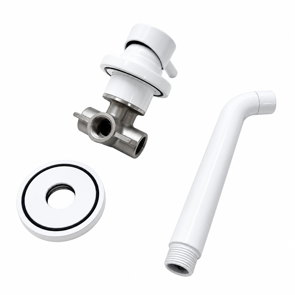 Best Design 2-gats wastafelkraan inbouw inclusief inbouwdeel glans wit
