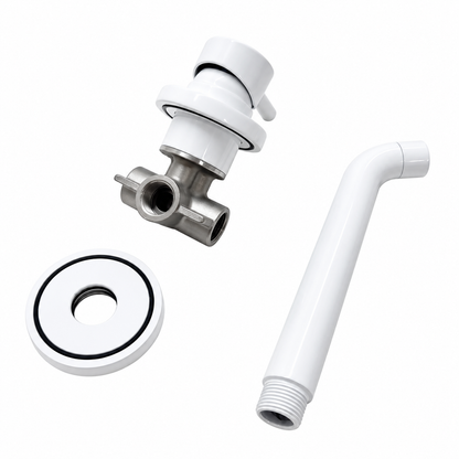Best Design 2-gats wastafelkraan inbouw inclusief inbouwdeel glans wit