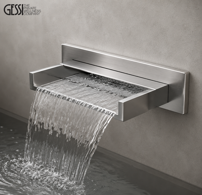 Gessi Rettangolo Cascada, waterval wandmontage RVS