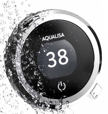 Aqualisa Quartz Touch Smart inbouwset met 30 cm hoofddouche en Smartphone applicatie (Android &amp; Apple), chroom