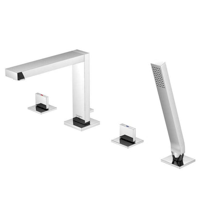 Steinberg vierkant design 4-gats badmengkraan Chroom 