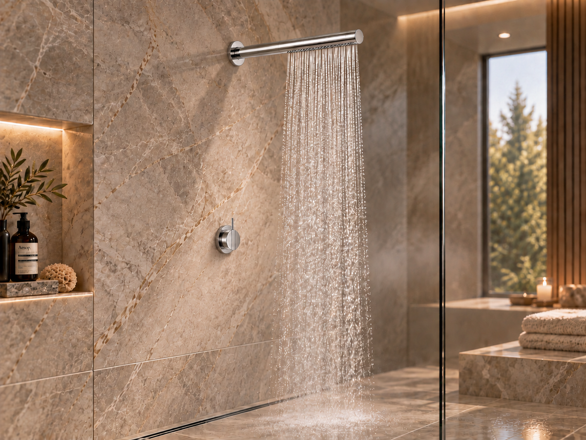 Vola 2281ST regendoucheset met monoknop bediening chroom