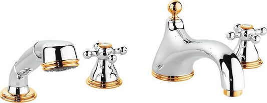 Grohe Sinfonia viergats badrandcombinatie chroom/goud