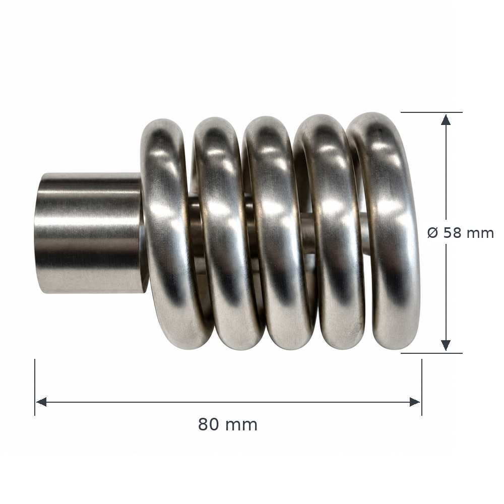 Quincalux Spiraal Satlite Voordeurknop Mat Gesatineerd RVS (handgemaakt)