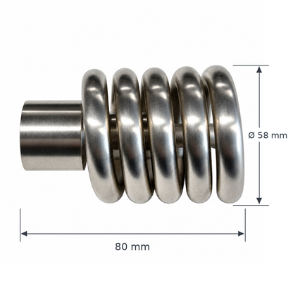 Quincalux Spiraal Satlite Voordeurknop Mat Gesatineerd RVS (handgemaakt)