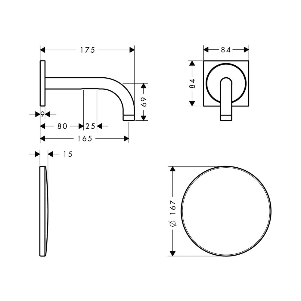 Hansgrohe Axor Uno elektronische inbouwwastafelkraan, voeding 230 V, chroom