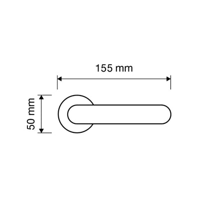 Linea Cali model Vola gemonteerd op een ronde rozet met een diameter van 50 mm chroom