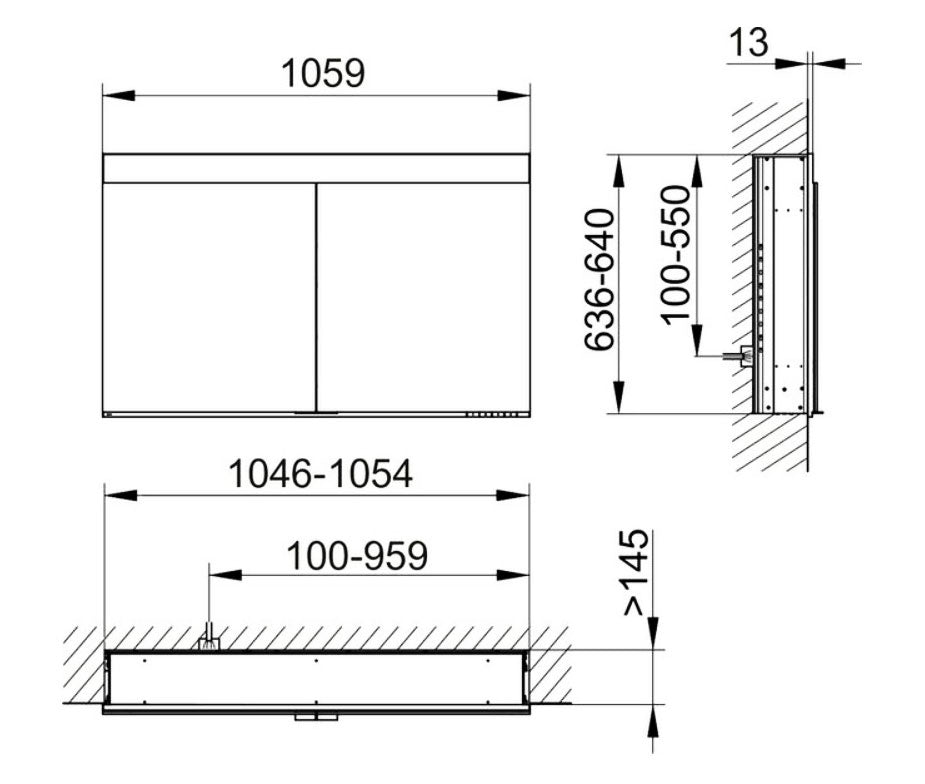 Keuco Edition 400 inbouw Spiegelkast 1060 mm
