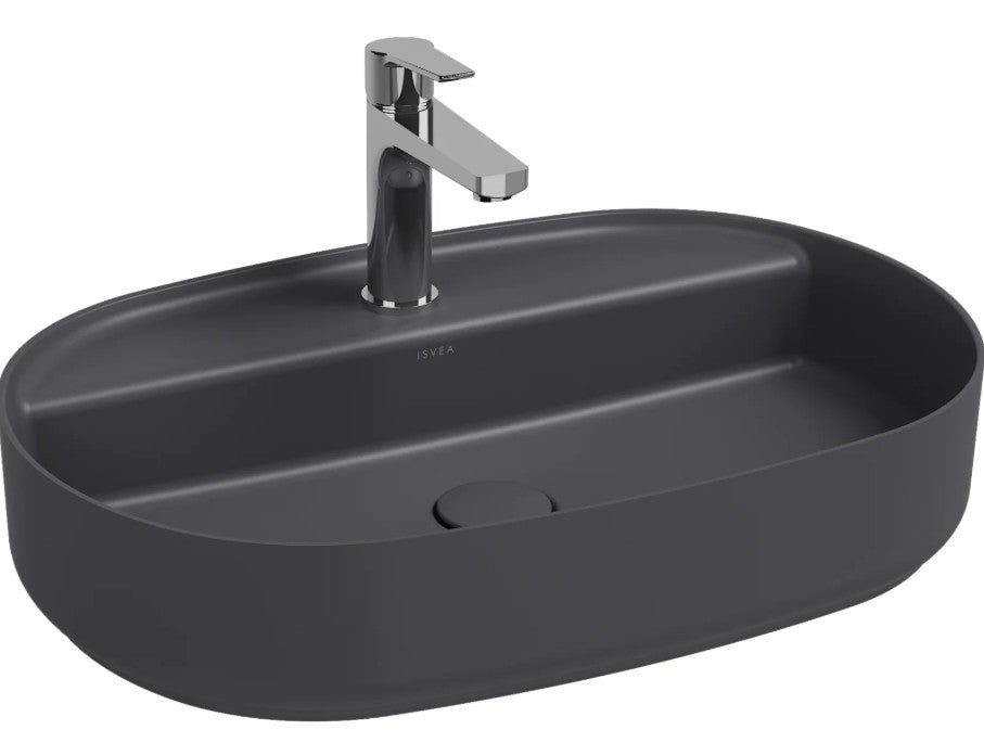 ISVEA Infinity Ovaal wastafel of wasbak 60 cm met overloop