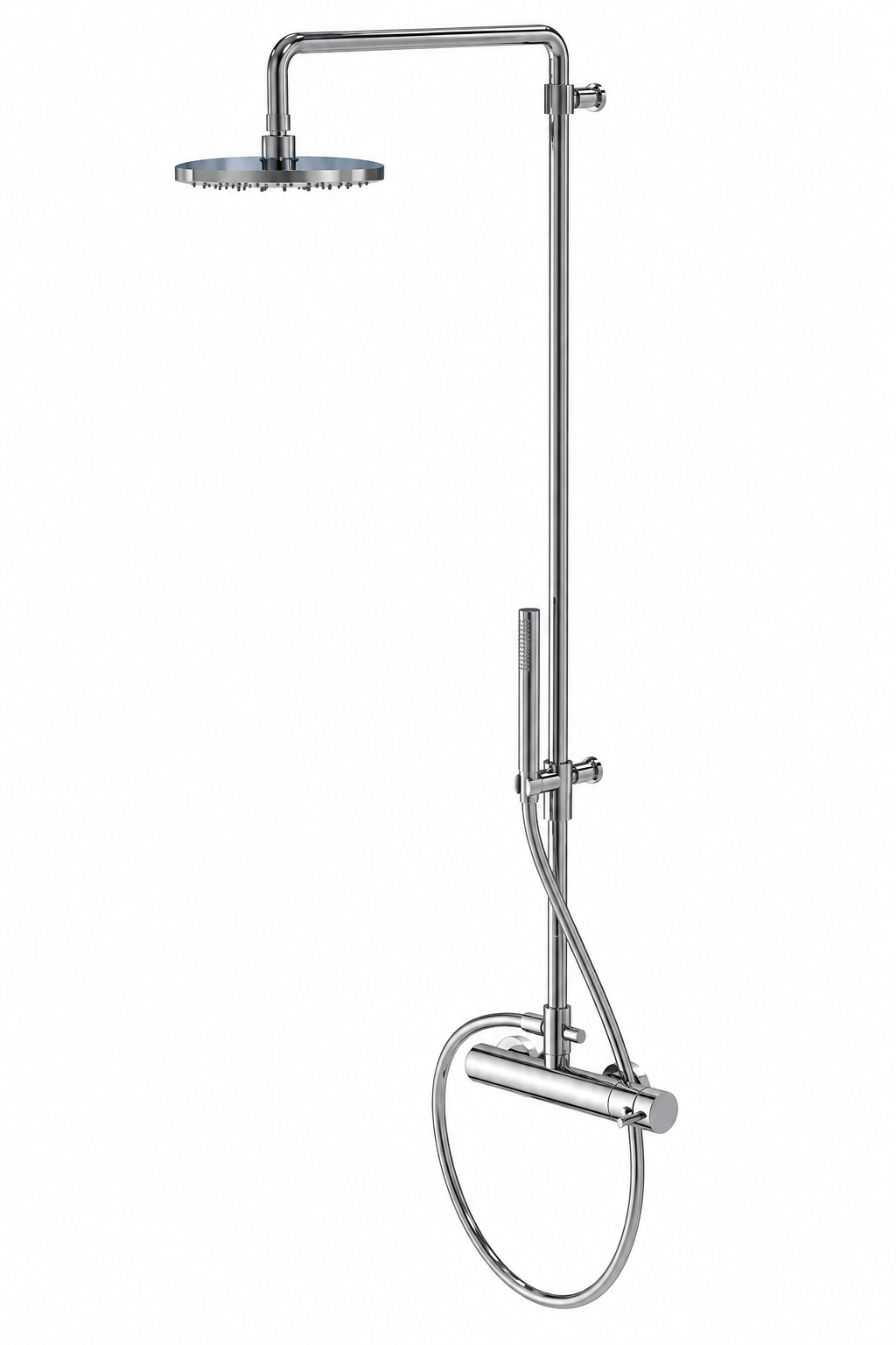 Waterevolution Flow douchecombinatie met thermostaat en regendouche chroom