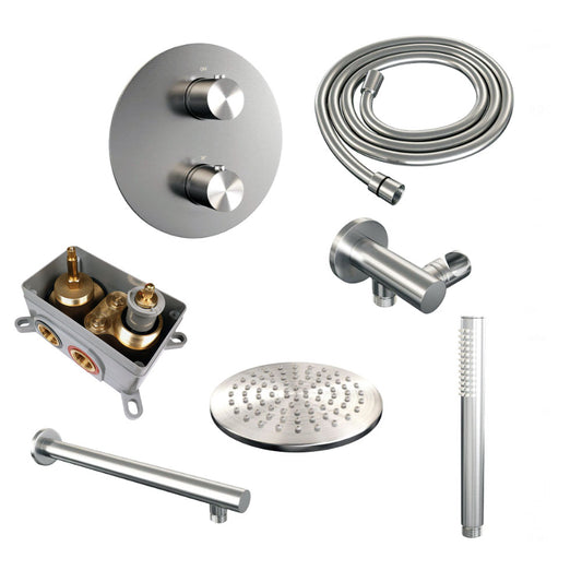 BRAUER Brushed Edition Thermostatische Inbouw Regendouche – Rond, Geborsteld RVS, PVD (showmodel)