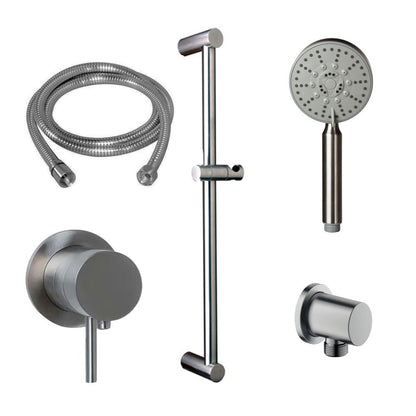 Beldeaux 2000 thermostaat inbouw doucheset met glijstang en verstelbare handdouche, RVS