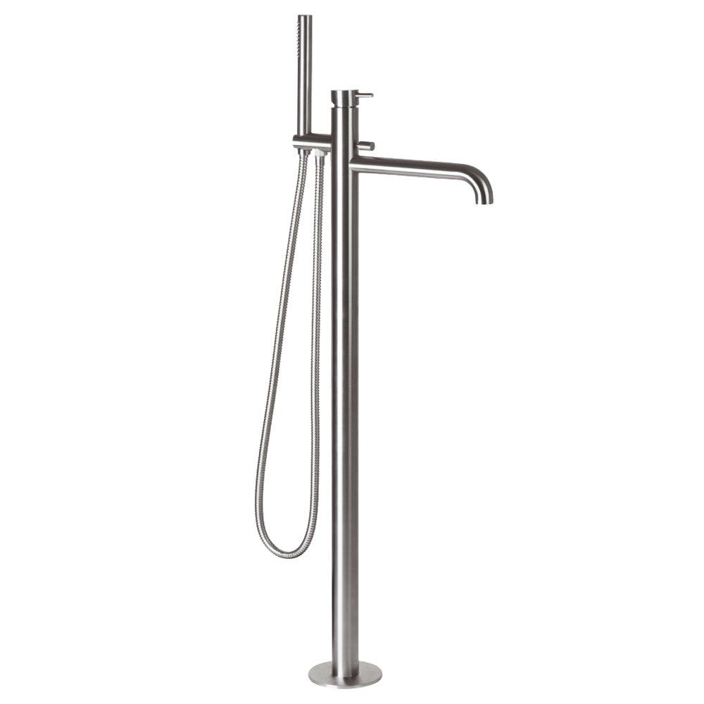 Bleu Label Viborg Steel vrijstaande badmengkraan RVS