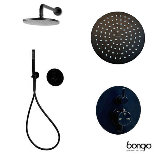 Bongio Squadra inbouw thermostaat doucheset 2-weg mat zwart