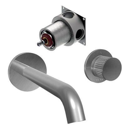 Bongio TIME2020 design wandmengkraan met progressieve cartridge, RVS