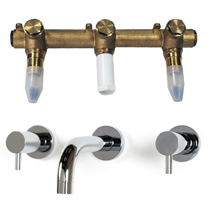 Bongio Squadra 3-gats inbouw wandmengkraan uitloop 220 mm chroom