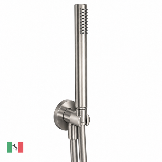 Bongio Time2020 handdoucheset incl. aansluitbocht en doucheslang Geborsteld RVS 316